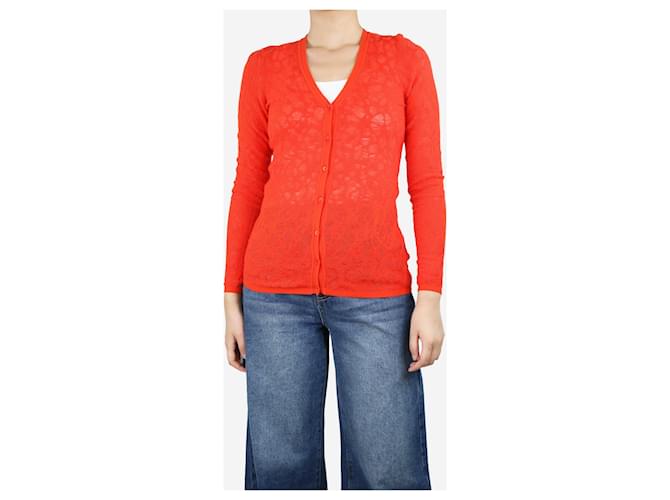 Missoni Cardigan estampado vermelho - tamanho UK 8 Viscose  ref.1393559