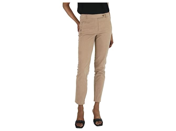 Loro Piana Beige cotton trousers - size UK 10 Brown  ref.1393570