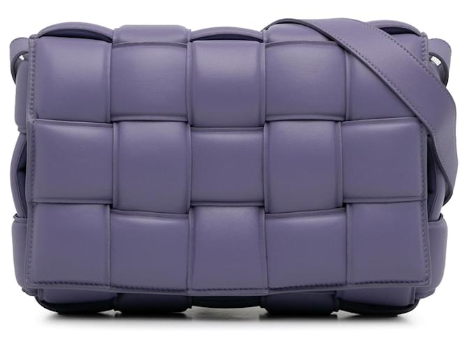 Cassetta imbottita Intrecciato viola di Bottega Veneta Porpora Pelle Vitello simile a un vitello  ref.1393609