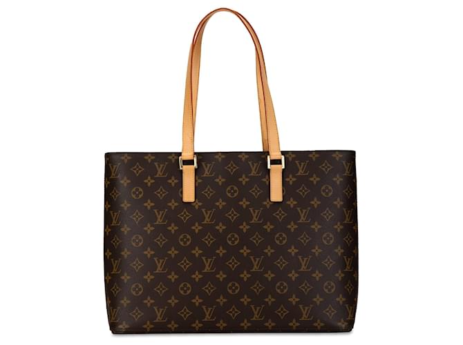 Louis Vuitton Brown Monogram Luco Leather Cloth  ref.1393639
