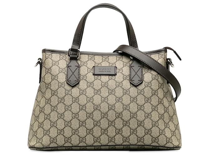 Gucci Brown GG Supreme Satchel Beige Cloth Cloth  ref.1393673