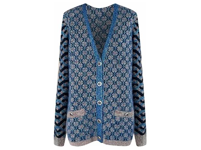 Chanel Cardigan di seta della collezione BRASSERIE Multicolore  ref.1393692