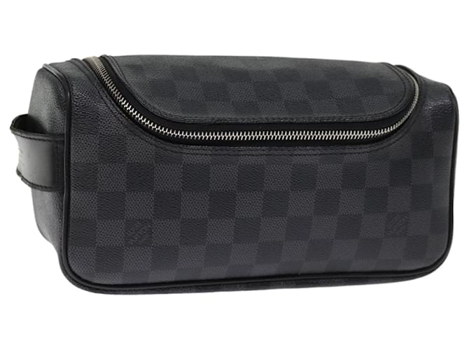 Bolsa clutch LOUIS VUITTON Damier grafite para higiene pessoal N47625 Autenticação de LV mr192  ref.1393775