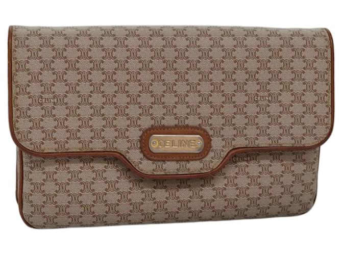 Céline CELINE Clutch aus Macadam-Canvas Beige Auth 74389  ref.1393799