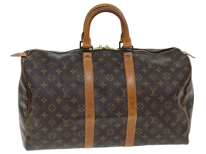 LOUIS VUITTON Monograma Keepall 45 Bolsa Boston M41428 Autenticação de LV 74370 Lona  ref.1393814