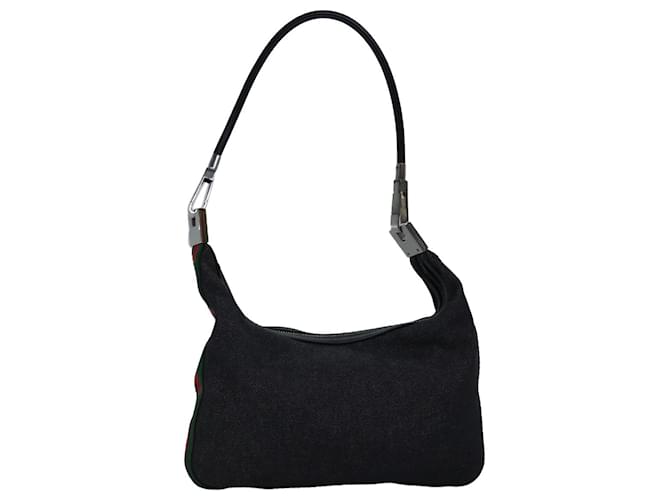 Bolso de hombro GUCCI Web Sherry Line Lona Azul marino Rojo Verde 01233 Auth 73992 Roja Lienzo  ref.1393842