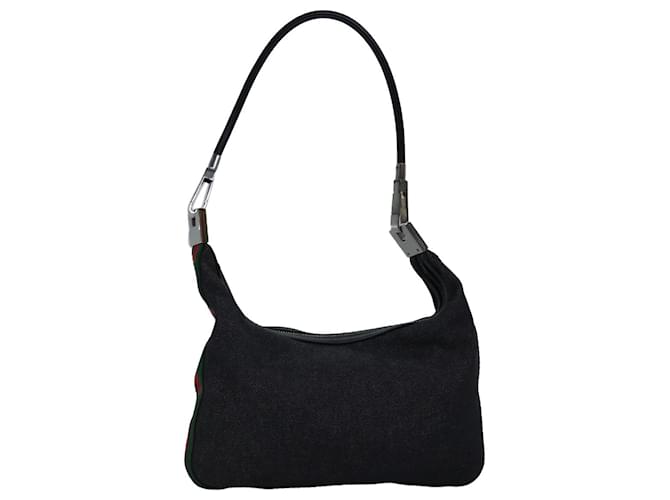GUCCI Borsa a tracolla Web Sherry Line Canvas Navy Rosso Verde 01233 Auth 73992 Blu navy Tela  ref.1393842