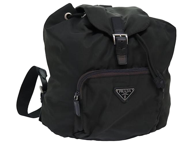 PRADA Backpack Nylon Khaki Auth 75018  ref.1393845