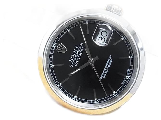 ROLEX Datejust Black Index Ref.16200 K series Mens Silvery Steel  ref.1393862