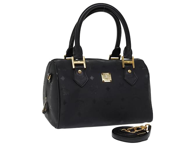 Bolsa de ombro MCM Vicetos Logogram PVC 2way Preto Auth mr170  ref.1393871