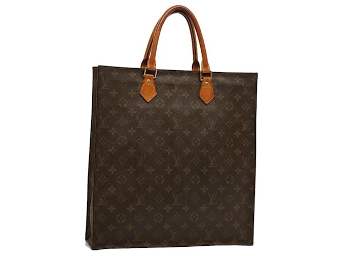 LOUIS VUITTON Monogram Sac Plat Hand Bag M51140 LV Auth 74048 Cloth  ref.1393873