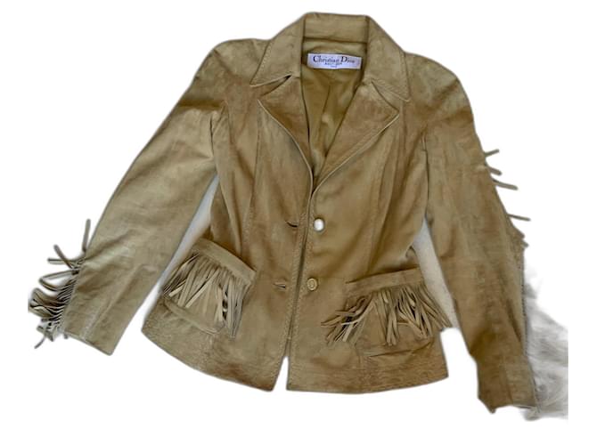 Dior Jackets Beige Exotic leather  ref.1393895