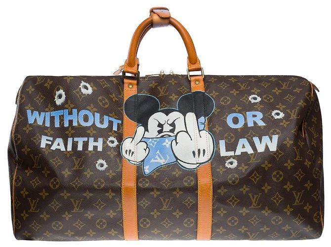 LOUIS VUITTON Keepall Bag in Brown Canvas - 33355121174