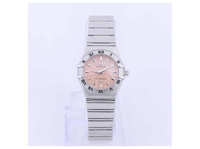 Omega Constellation Mini 1562.62 58948256 SS QZ Uhr mit rosa Zifferblatt Pink Stahl  ref.1393924