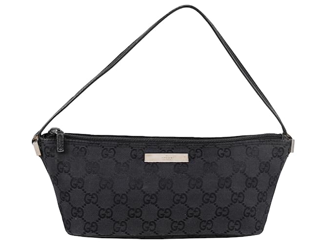 Gucci GG Monogram Boat Handbag Black Cloth  ref.1393945