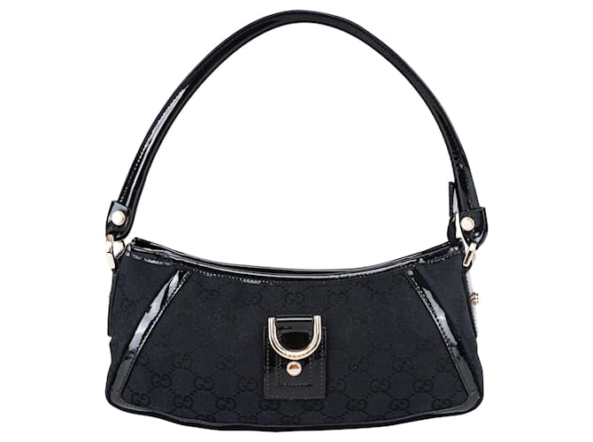 Gucci GG Monogram Abbey Shoulder Bag Black Cloth  ref.1393949