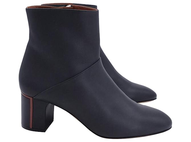 Botins Loro Piana em Couro Preto  ref.1393958