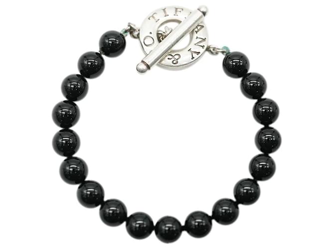 Bracelet Tiffany & Co. Onyx en argent sterling Métal Argenté Métallisé  ref.1393960