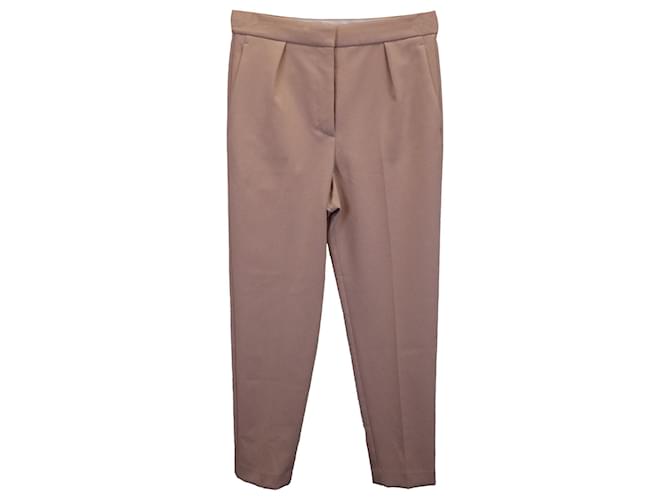 Theory Tapered Trousers in Beige Cotton Brown  ref.1393994
