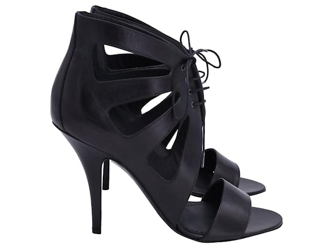 Sandali stringati cut-out di Givenchy in pelle nera Nero  ref.1394002