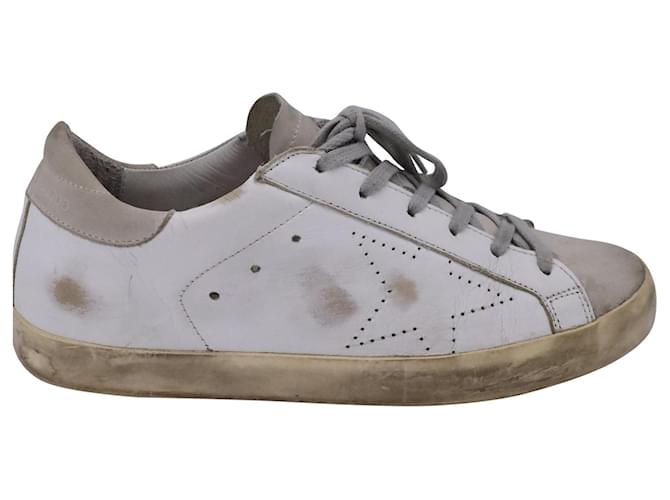 Golden Goose Super Star Sneakers in White Leather  ref.1394003