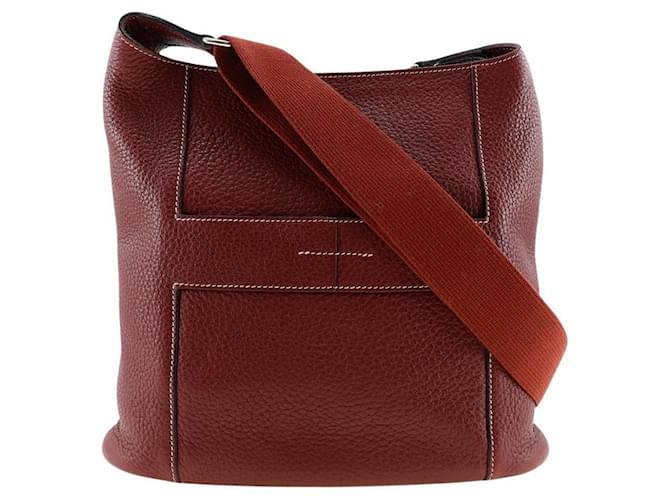 Hermès Hermes Clemence Sac Good News Bag Umhängetasche aus Leder in gutem Zustand  ref.1394026