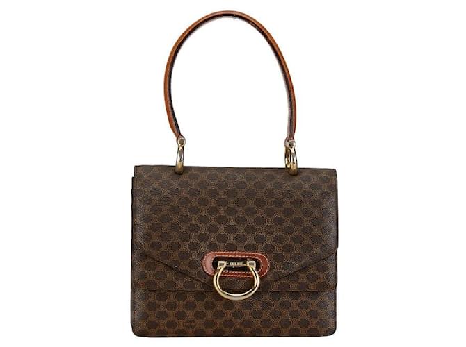 Céline Borsa Celine Macadam in pelle PVC marrone in buone condizioni Tela  ref.1394032