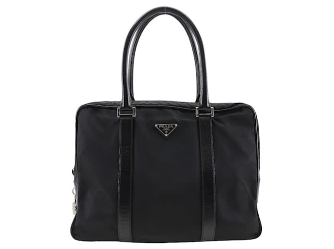 Prada Tessuto Maletín Bolso de lona en buen estado Lienzo  ref.1394035