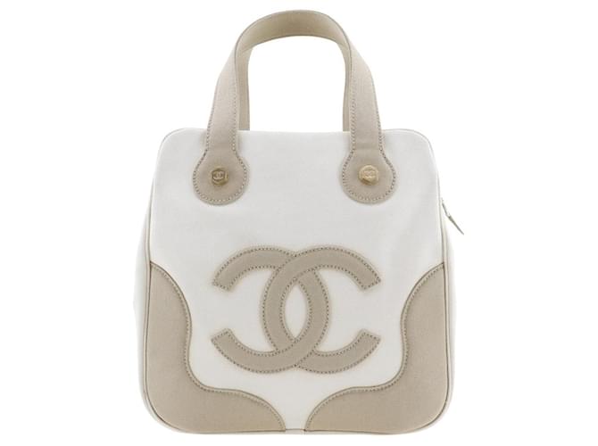 Chanel Canvas Marshmallow Handbag Canvas Handbag A24227 in Good condition Cloth  ref.1394037