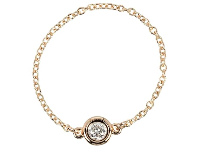 Tiffany & Co 18k Gold Diamond by The Yard Bracelet Bague en métal en excellent état  ref.1394040