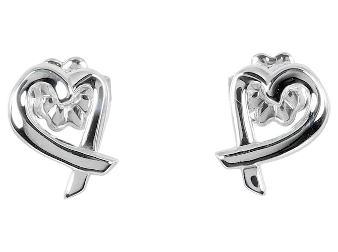 Boucles d'oreilles Tiffany & Co Loving Heart Stud Boucles d'oreilles en métal en excellent état  ref.1394043