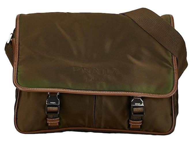 Prada Tessuto Messenger Crossbody Bag  Canvas Shoulder Bag VA0768 in Good condition Cloth  ref.1394048