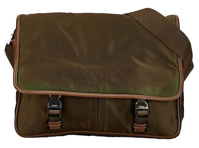 Prada Tessuto Messenger Umhängetasche Canvas Umhängetasche VA0768 in gutem Zustand Leinwand  ref.1394048