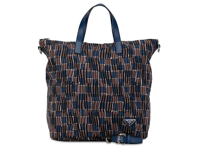 Prada Tessuto Stampato Tote Canvas Tragetasche in gutem Zustand Leinwand  ref.1394055