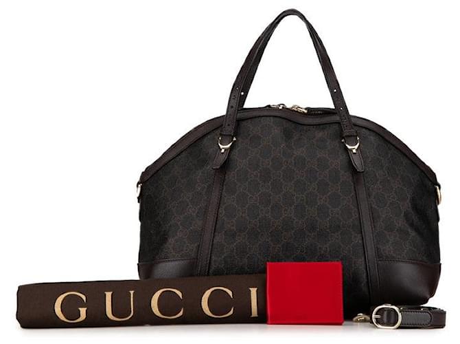 Gucci GG Supreme Dome Bag Canvas Handtasche 309614 in ausgezeichnetem Zustand Leinwand  ref.1394063