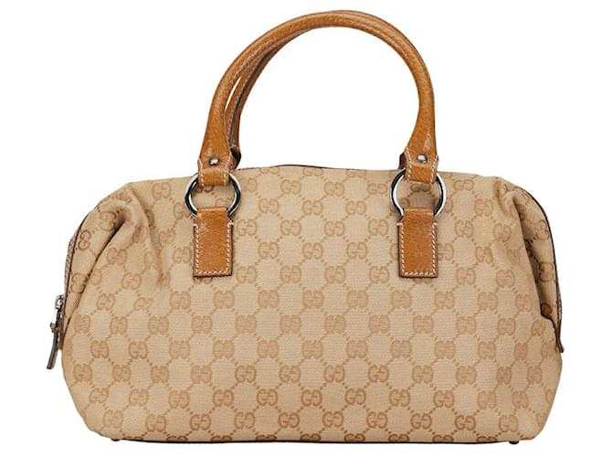 Gucci GG Canvas Boston Bag  Canvas Travel Bag 113009 in Good condition Cloth  ref.1394064