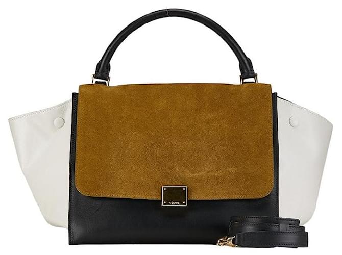 Céline Bolsa trapézio de couro Celine Bolsa de couro em bom estado  ref.1394065