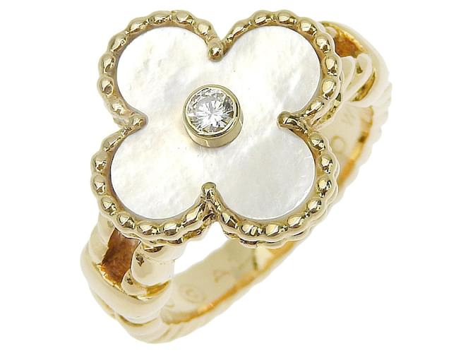 Van Cleef & Arpels Anillo Alhambra de oro de 18 k Anillo de metal en excelentes condiciones  ref.1394073