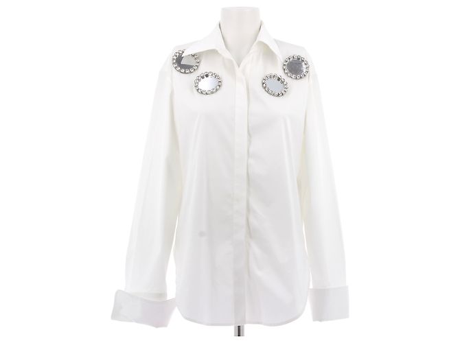 Autre Marque Área superior T. Internacional S Algodón Blanco