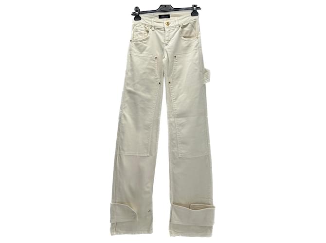 BLUMARINE Pantalon T.International S Coton Beige  ref.1394084