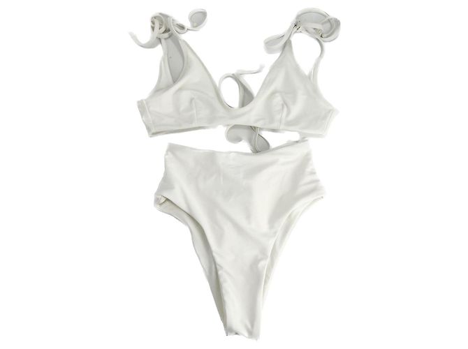 Autre Marque Nicht signiert / Unsignierte Bademode T.International S Polyester Weiß
