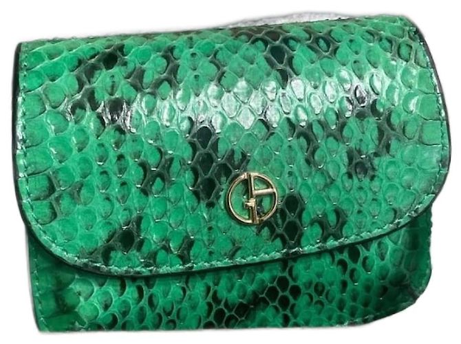 Giorgio Armani la prima mini bag black green python