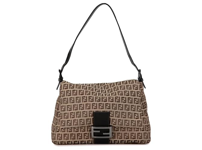 Fendi Brown Zucchino Leinwand Mamma Forever Braun Hellbraun Tuch  ref.1394163