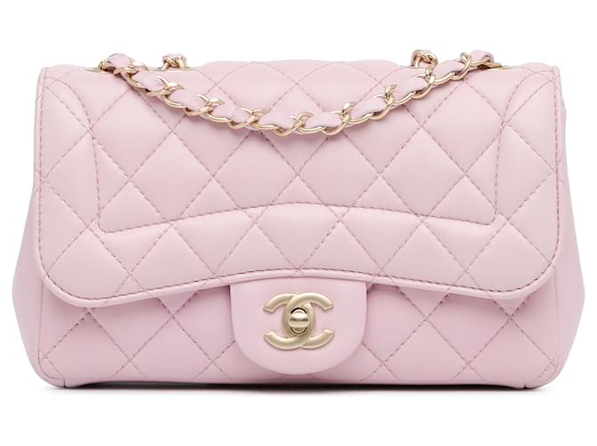 Chanel Pink Mini Mademoiselle Chic Flap aus Lammleder  ref.1394193