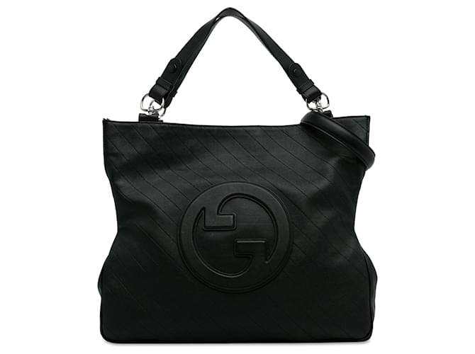 Schwarze mittelgroße Blondie-Umhängetasche von Gucci Leder Kalbähnliches Kalb  ref.1394225