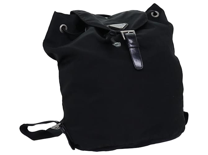 Mochila PRADA Nylon Negro Autenticación 74966  ref.1394271