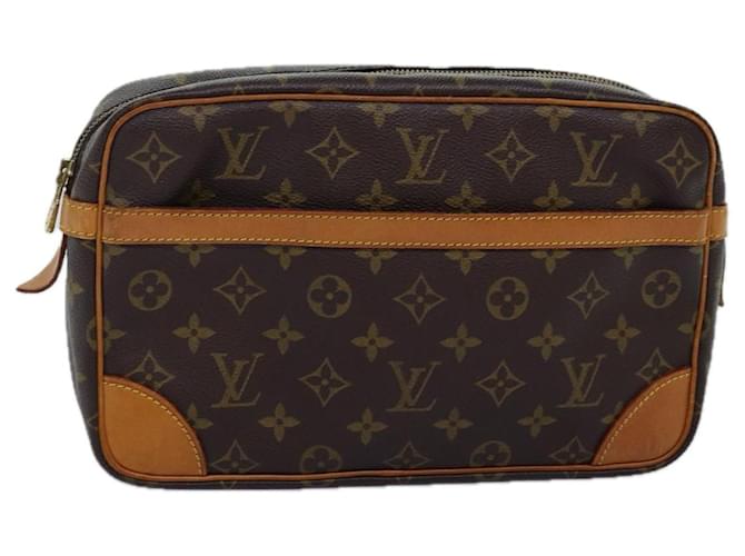 LOUIS VUITTON Monogram Compiegne 28 Clutch Bag M51845 LV Auth 75021 Cloth  ref.1394274