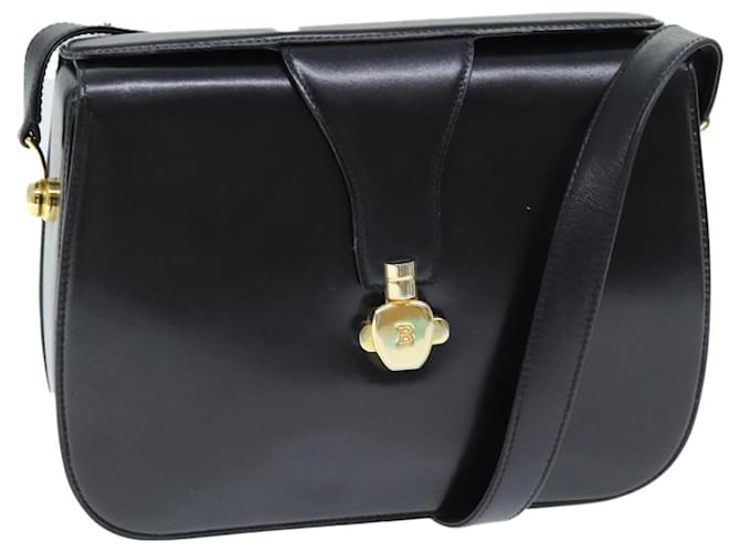 BALLY Shoulder Bag Leather Black Auth 75138  ref.1394284