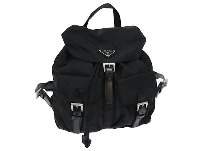 PRADA Backpack Nylon Black Auth ki4408  ref.1394286