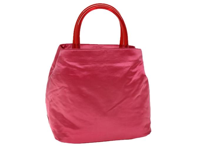 PRADA Hand Bag Satin Pink Auth 74537  ref.1394287